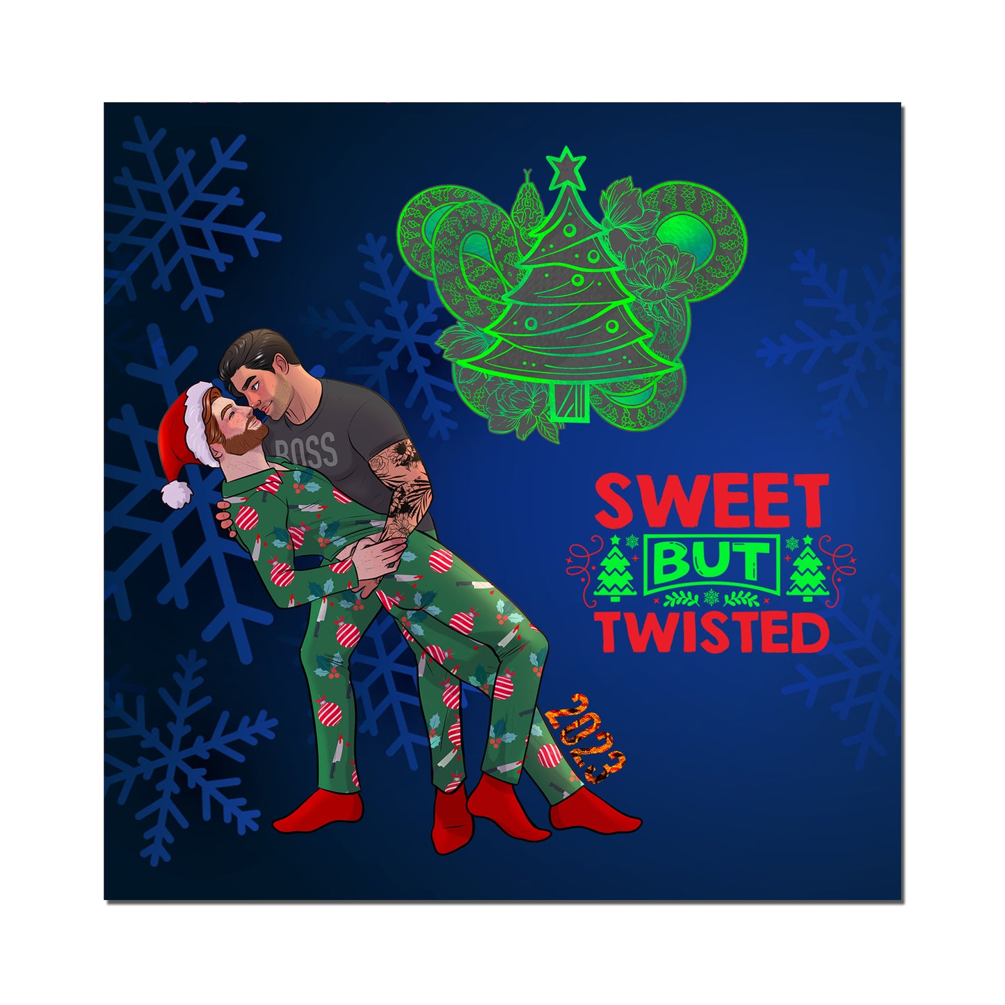 2023 Necessary Evils Christmas Acrylic Standee (Featuring Atticus and Jericho)
