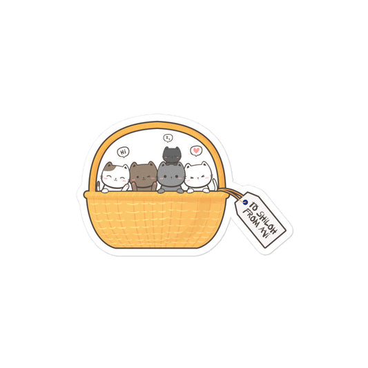 "Basket of Kittens" Sticker