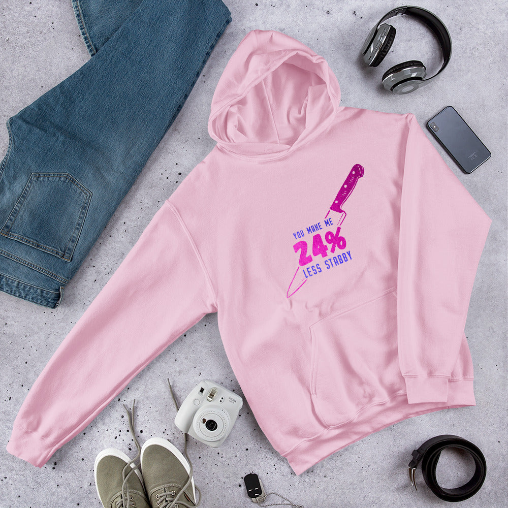 "24% Less Stabby" Unisex Hoodie