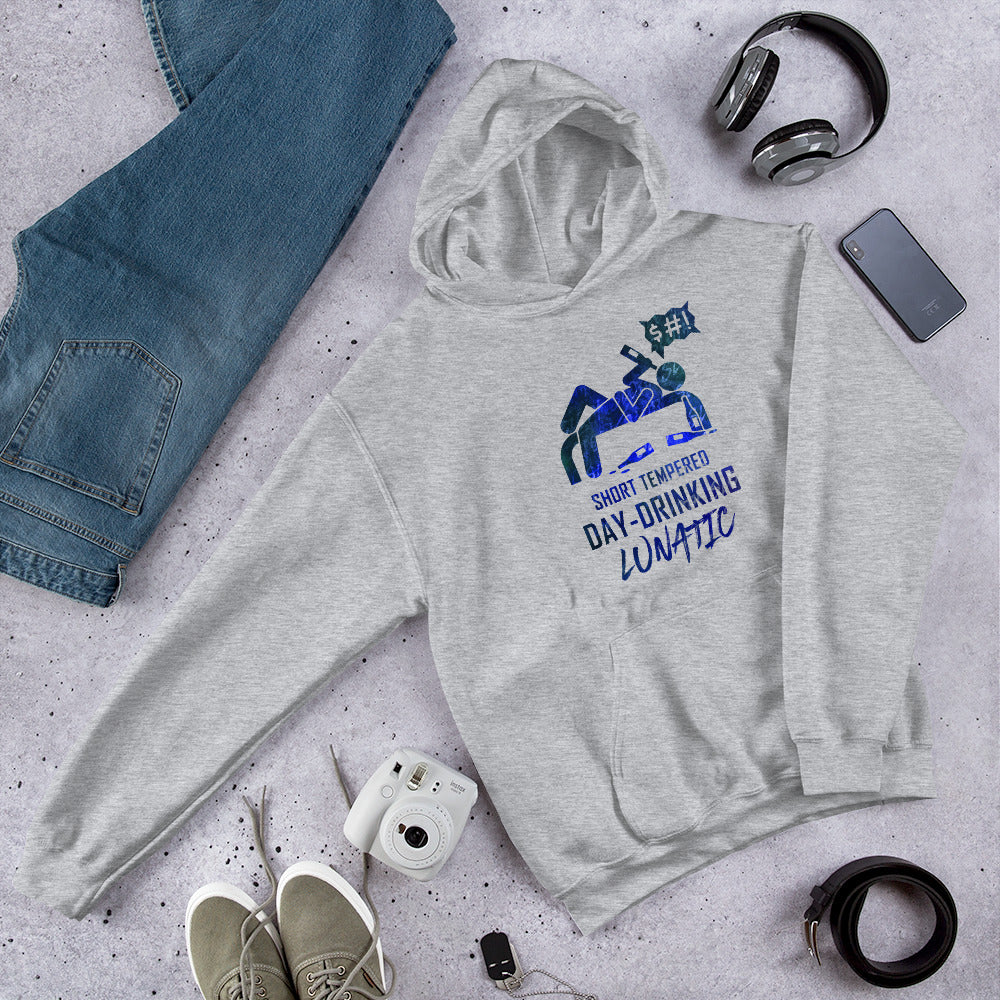 "Short-Tempered Day-Drinking Lunatic" Unisex Hoodie
