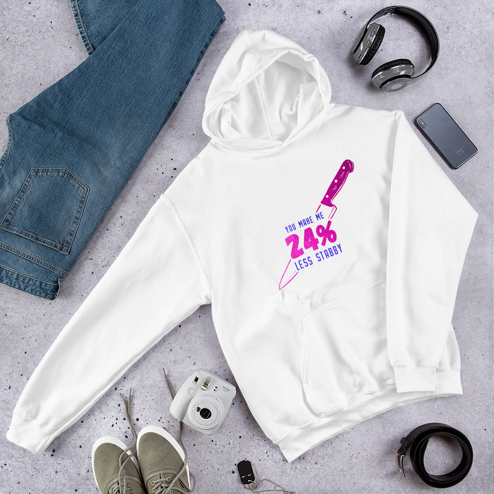 "24% Less Stabby" Unisex Hoodie