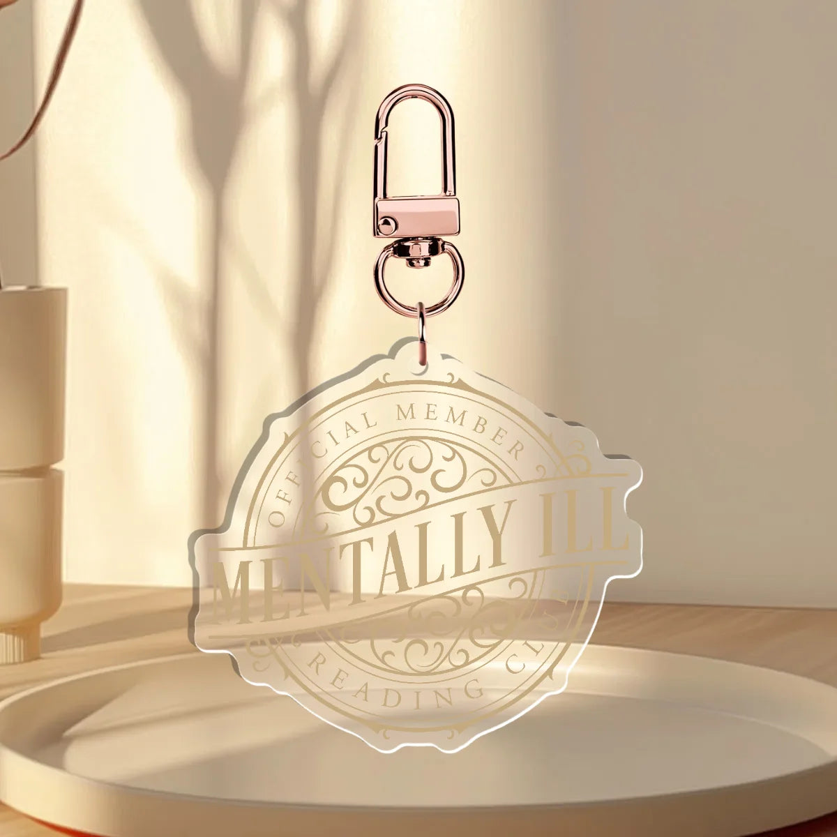 Mentally Ill Reading Club Acrylic Keychain