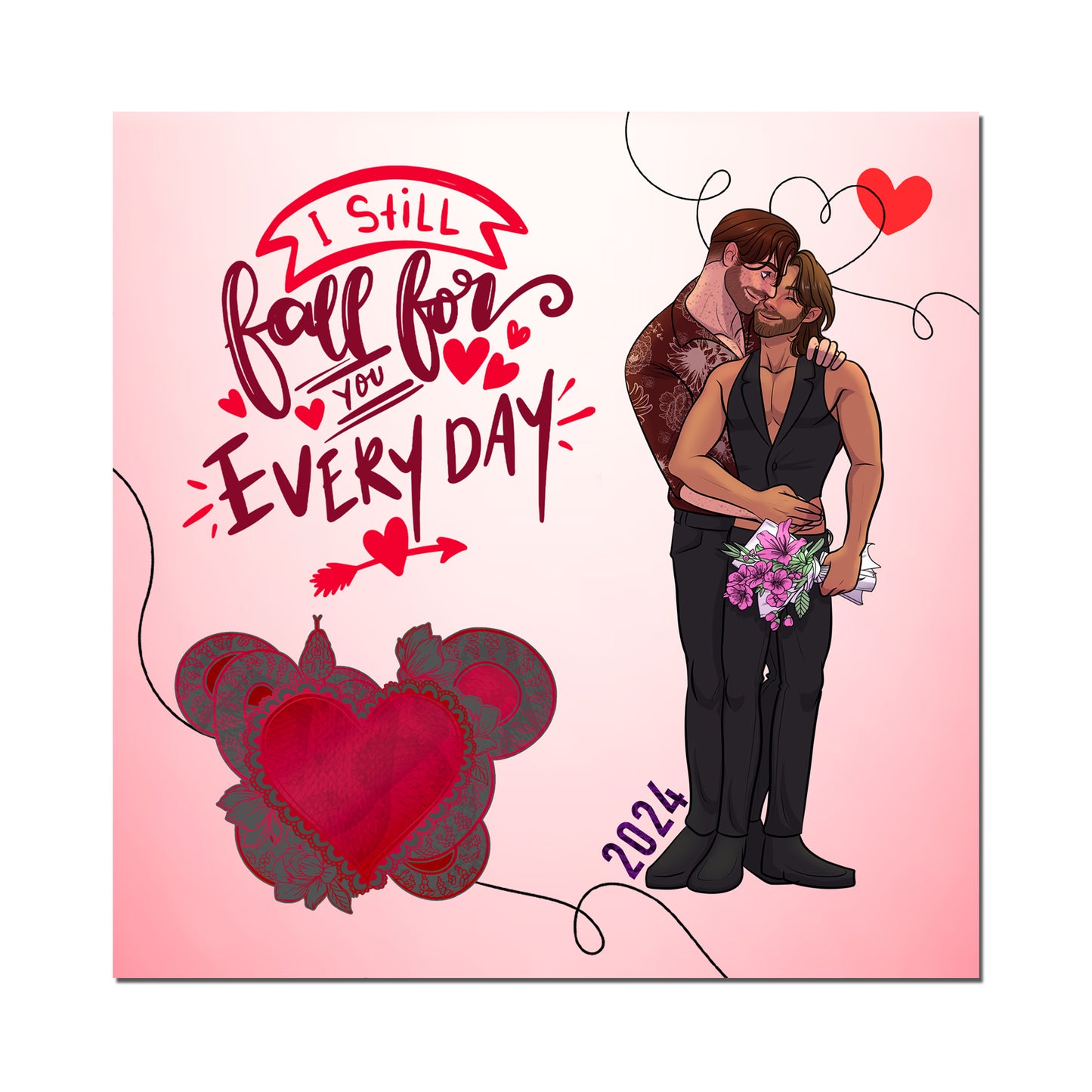 2024 Necessary Evils Valentine's Acrylic Standee (Featuring Archer and Mac)