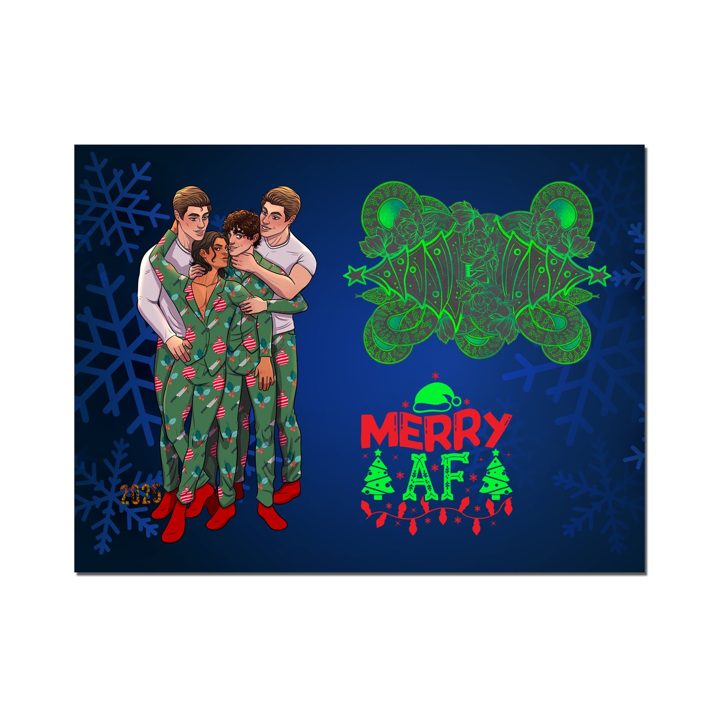 2025 Necessary Evils Christmas Acrylic Standee (Featuring the Core Four)