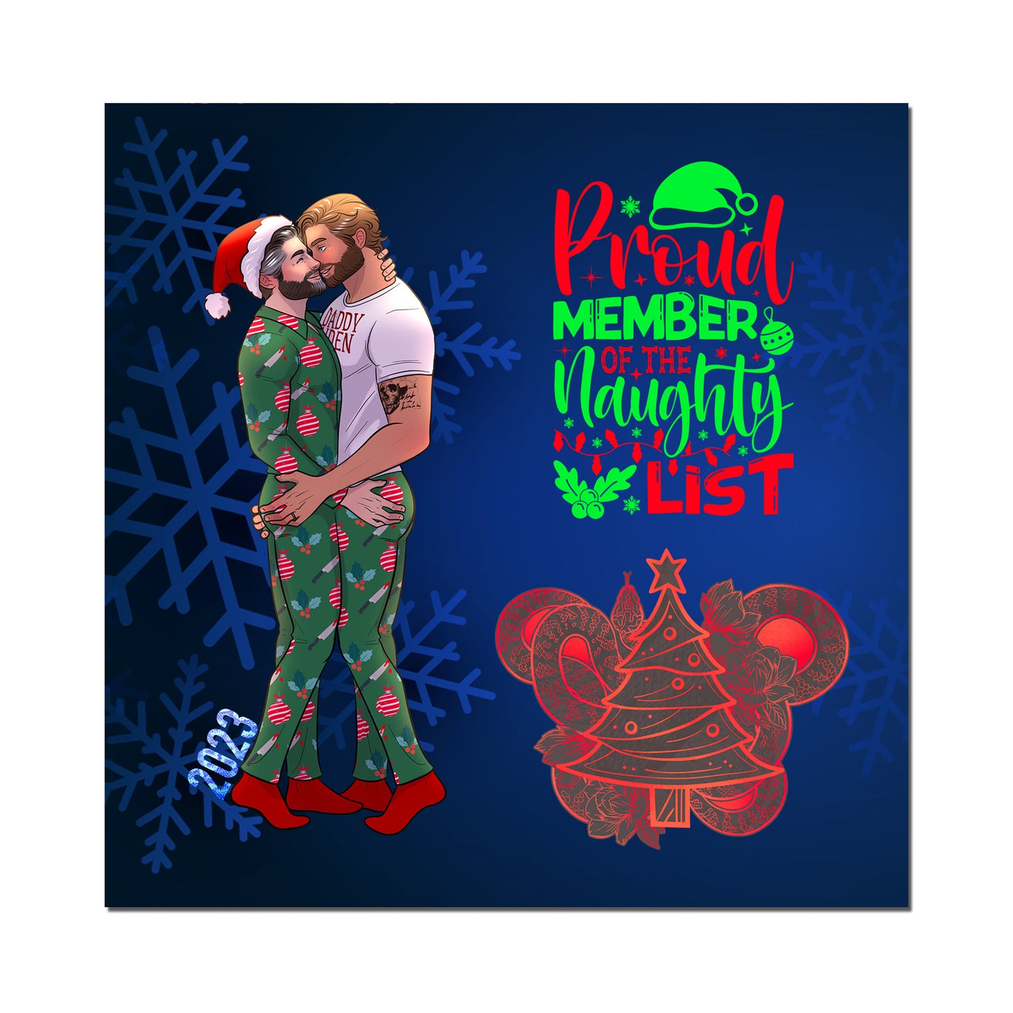 2023 Necessary Evils Christmas Acrylic Standee (Featuring Aiden and Thomas)