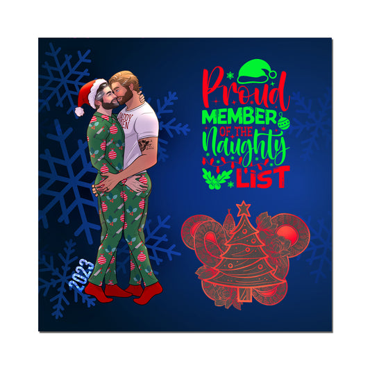 2023 Necessary Evils Christmas Acrylic Standee (Featuring Aiden and Thomas)