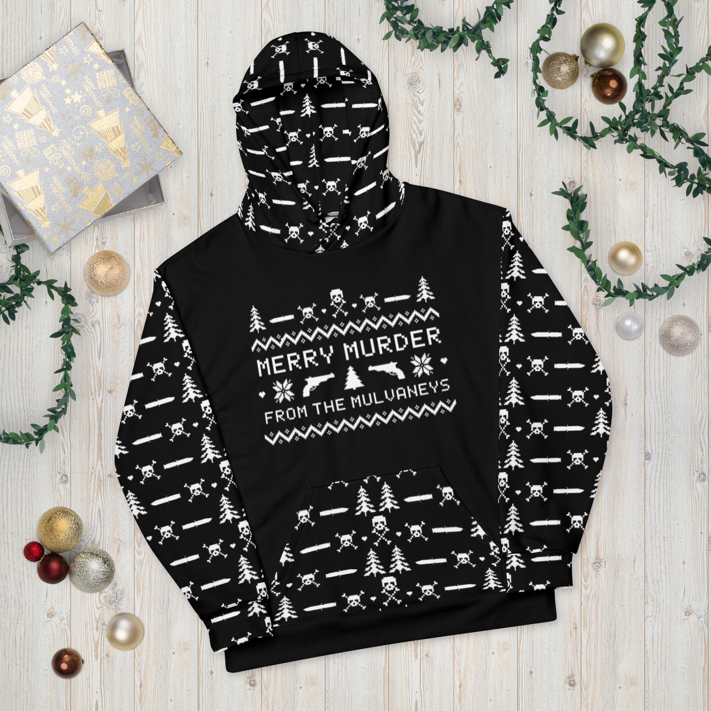 "Merry Murder" Unisex Hoodie (Black)