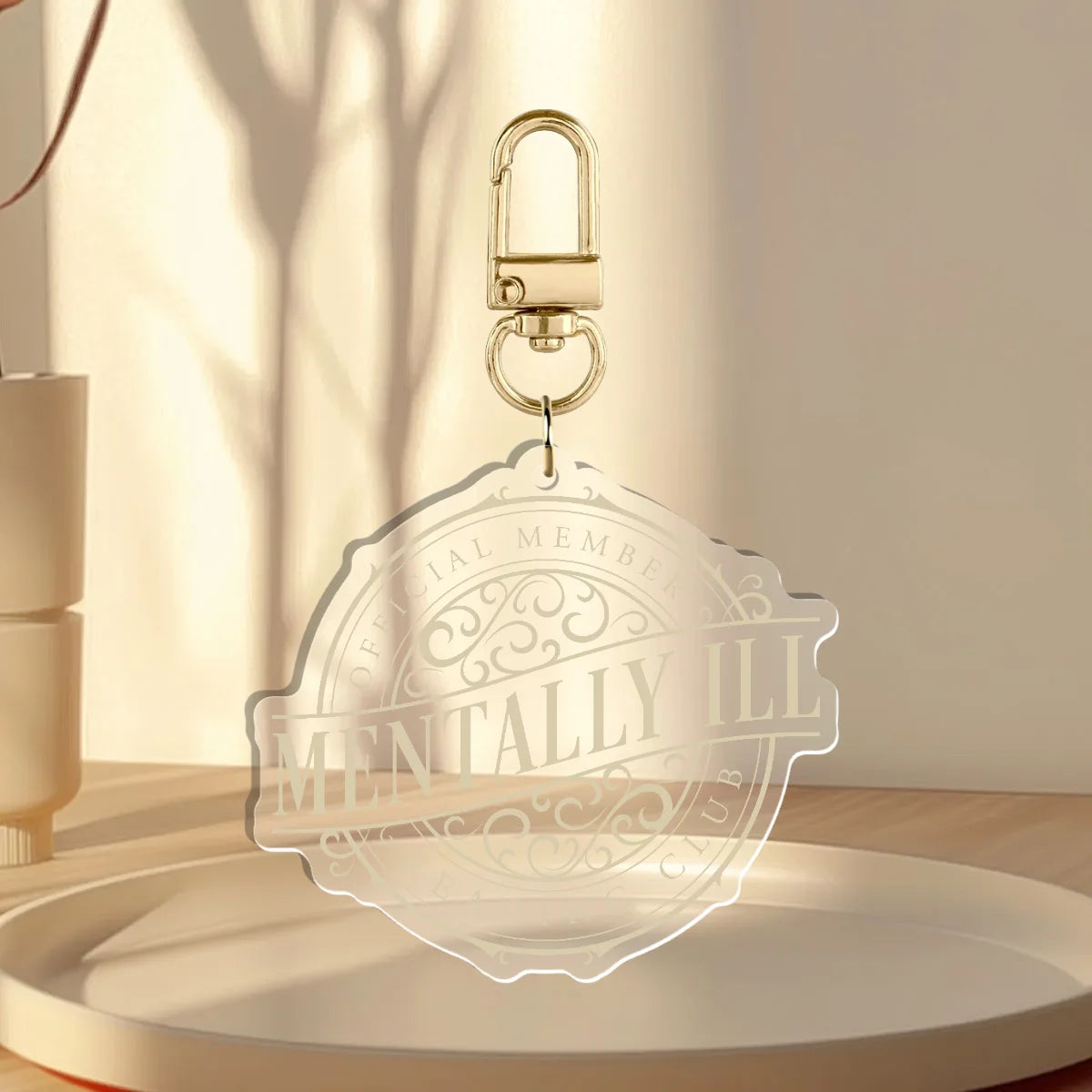 Mentally Ill Reading Club Acrylic Keychain