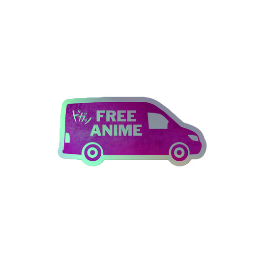 "Free Anime" Holographic Sticker