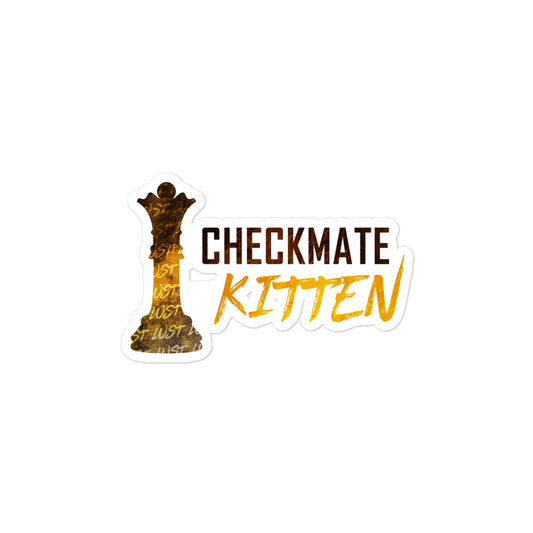 "Checkmate Kitten" Sticker