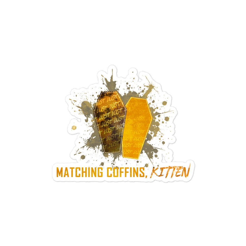 "Matching Coffins, Kitten" Sticker