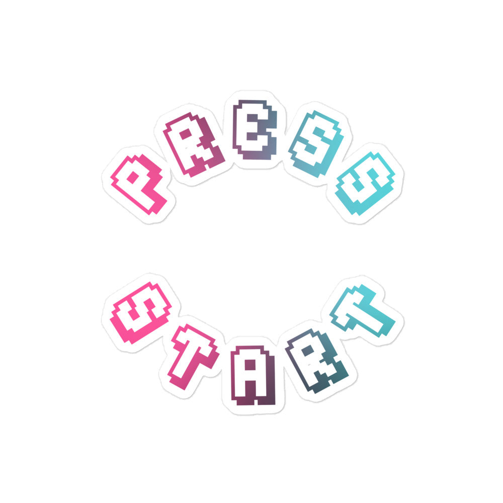 "Press Start" Sticker