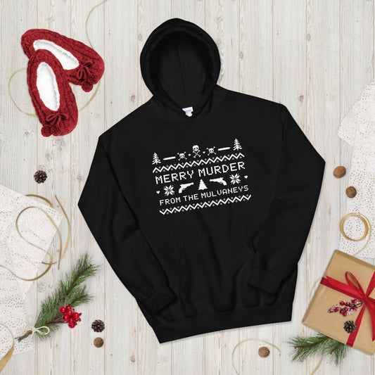 "Merry Murder from the Mulvaneys" Unisex Holiday Hoodie